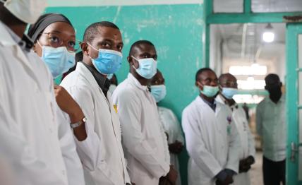 Health workers of the National Public Health Laboratory of the Republic of Congo