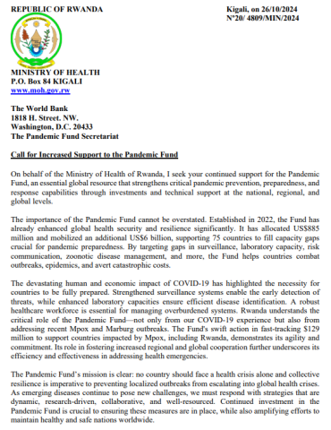 H.E. Dr. Sabin Nsanzimana H.E. Dr. Sabin Nsanzimana